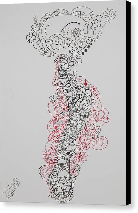 Pain and Growth - Zentangle Collection - Canvas Print