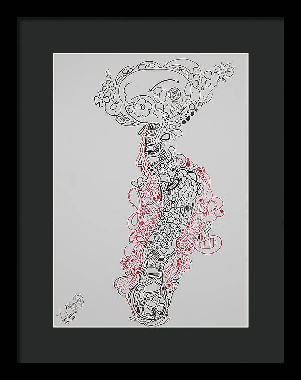 Pain and Growth - Zentangle Collection - Framed Print