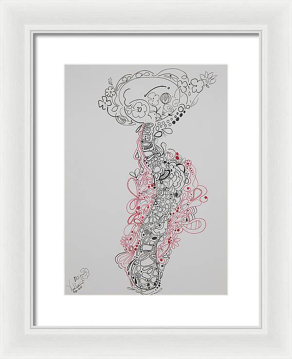 Pain and Growth - Zentangle Collection - Framed Print