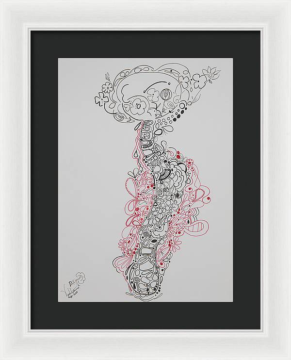 Pain and Growth - Zentangle Collection - Framed Print