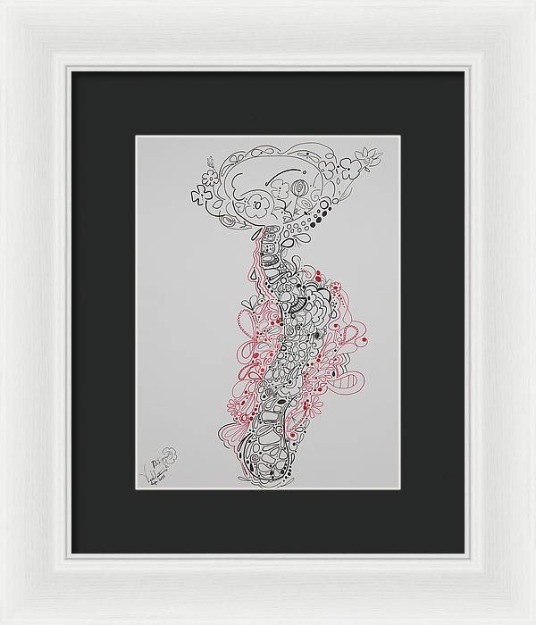 Pain and Growth - Zentangle Collection - Framed Print