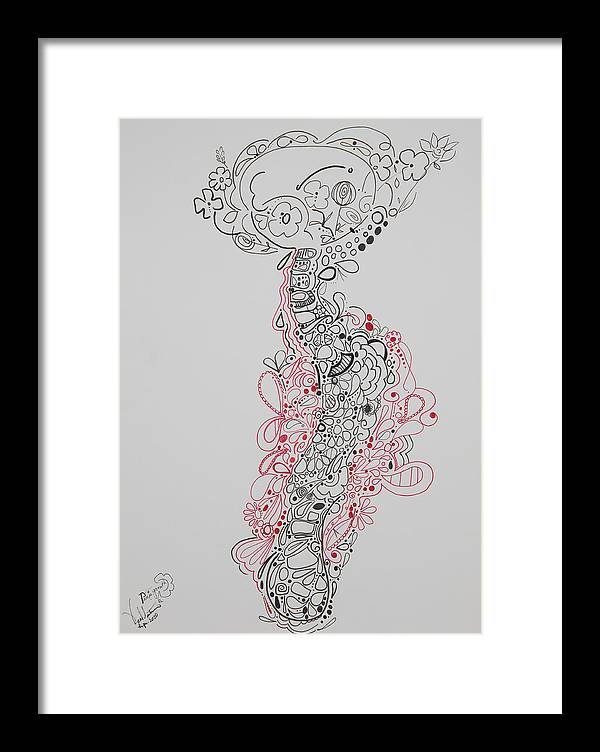 Pain and Growth - Zentangle Collection - Framed Print