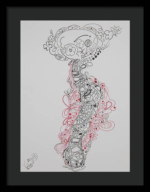 Pain and Growth - Zentangle Collection - Framed Print