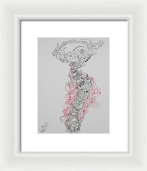 Pain and Growth - Zentangle Collection - Framed Print