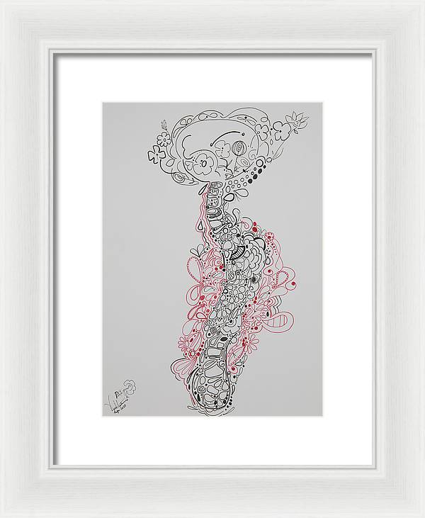 Pain and Growth - Zentangle Collection - Framed Print