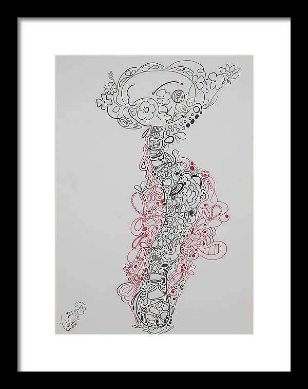 Pain and Growth - Zentangle Collection - Framed Print