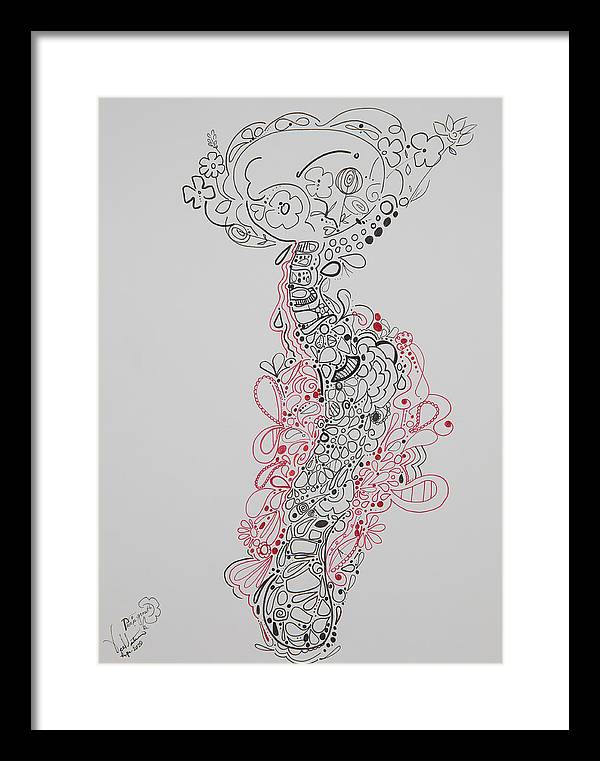 Pain and Growth - Zentangle Collection - Framed Print