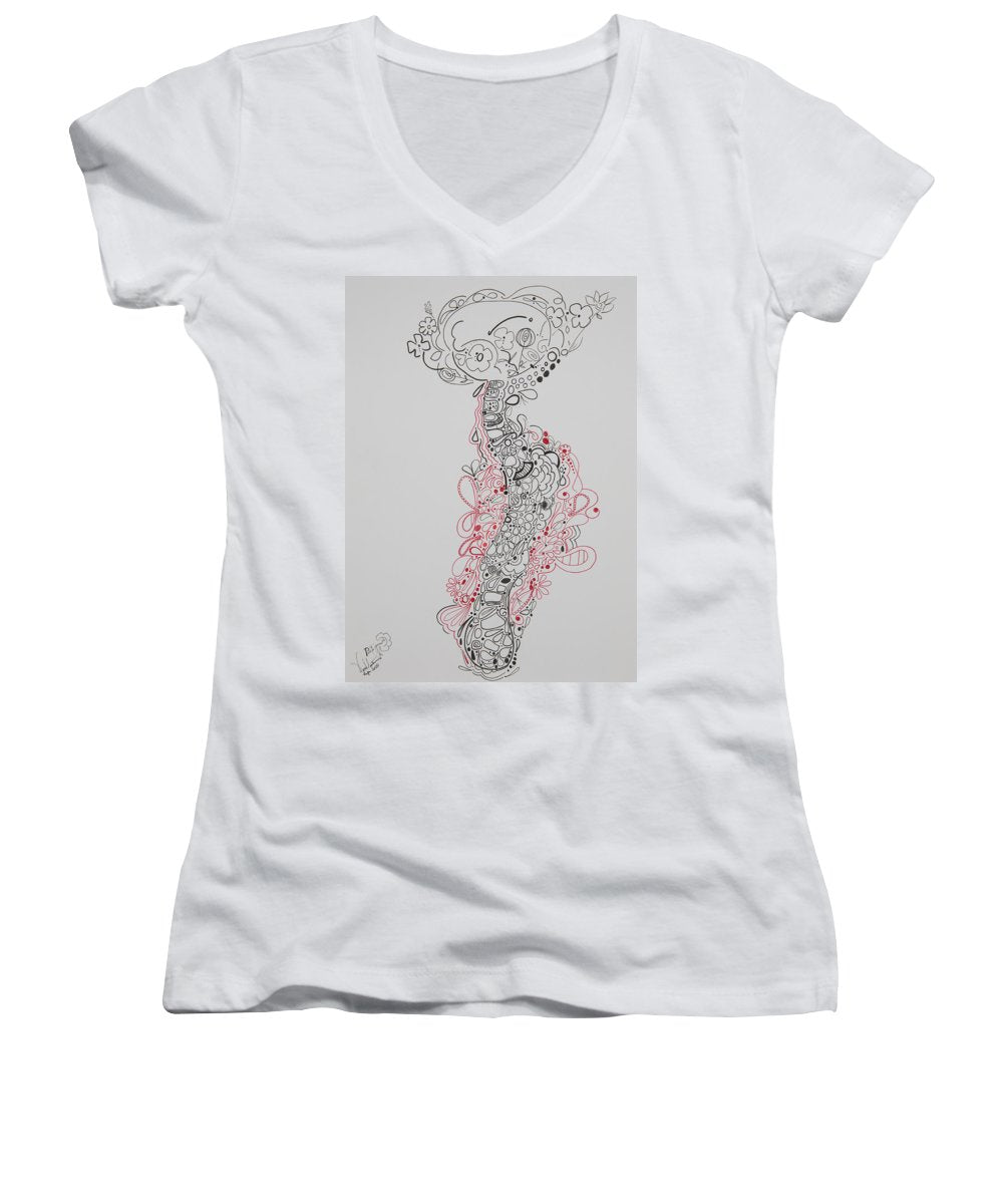 Pain and Growth - Zentangle Collection - Women's V-Neck