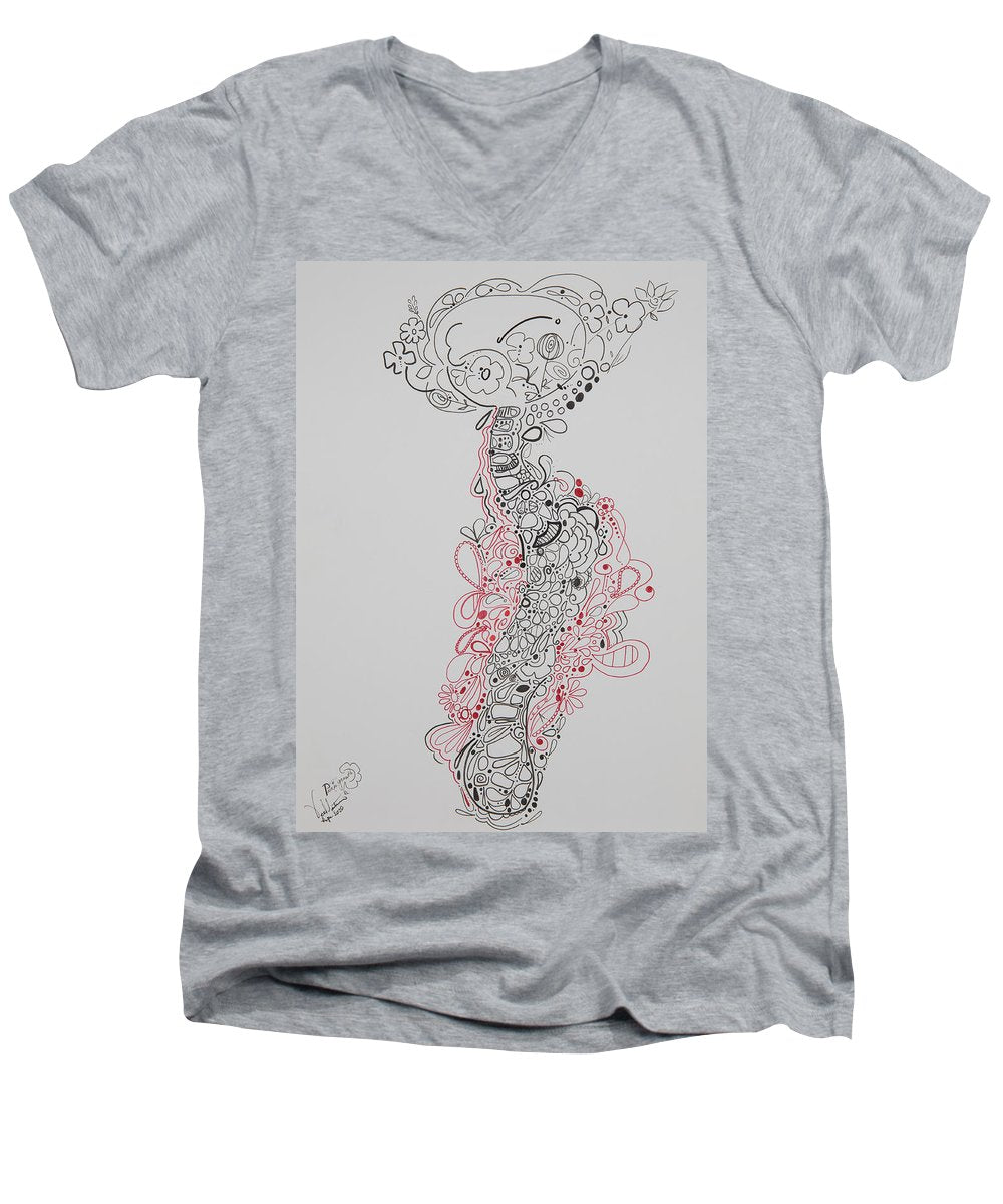 Pain and Growth - Zentangle Collection - Men's V-Neck T-Shirt