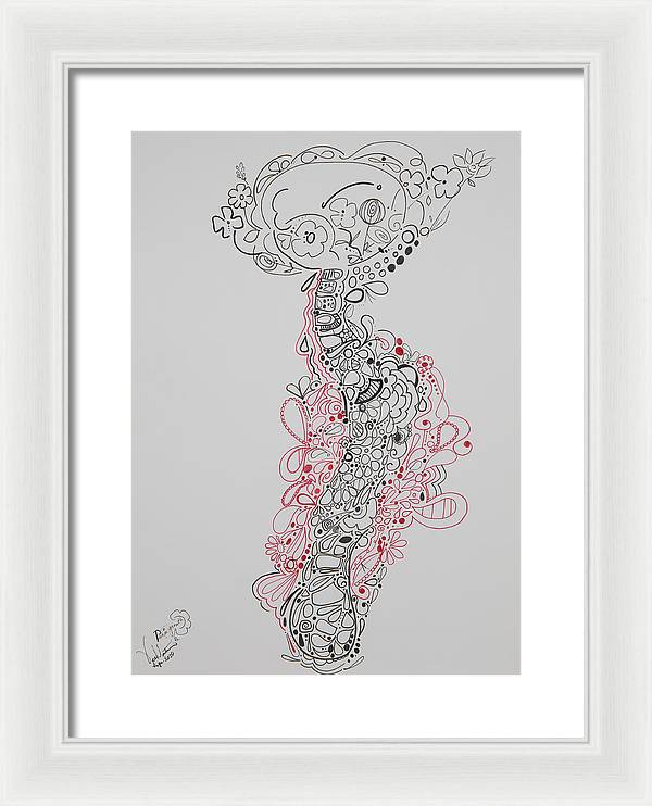 Pain and Growth - Zentangle Collection - Framed Print