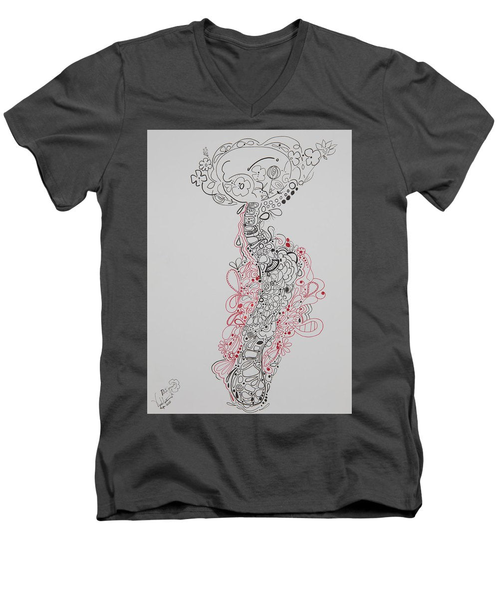 Pain and Growth - Zentangle Collection - Men's V-Neck T-Shirt