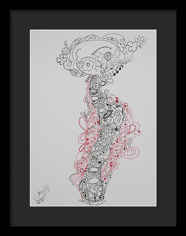 Pain and Growth - Zentangle Collection - Framed Print