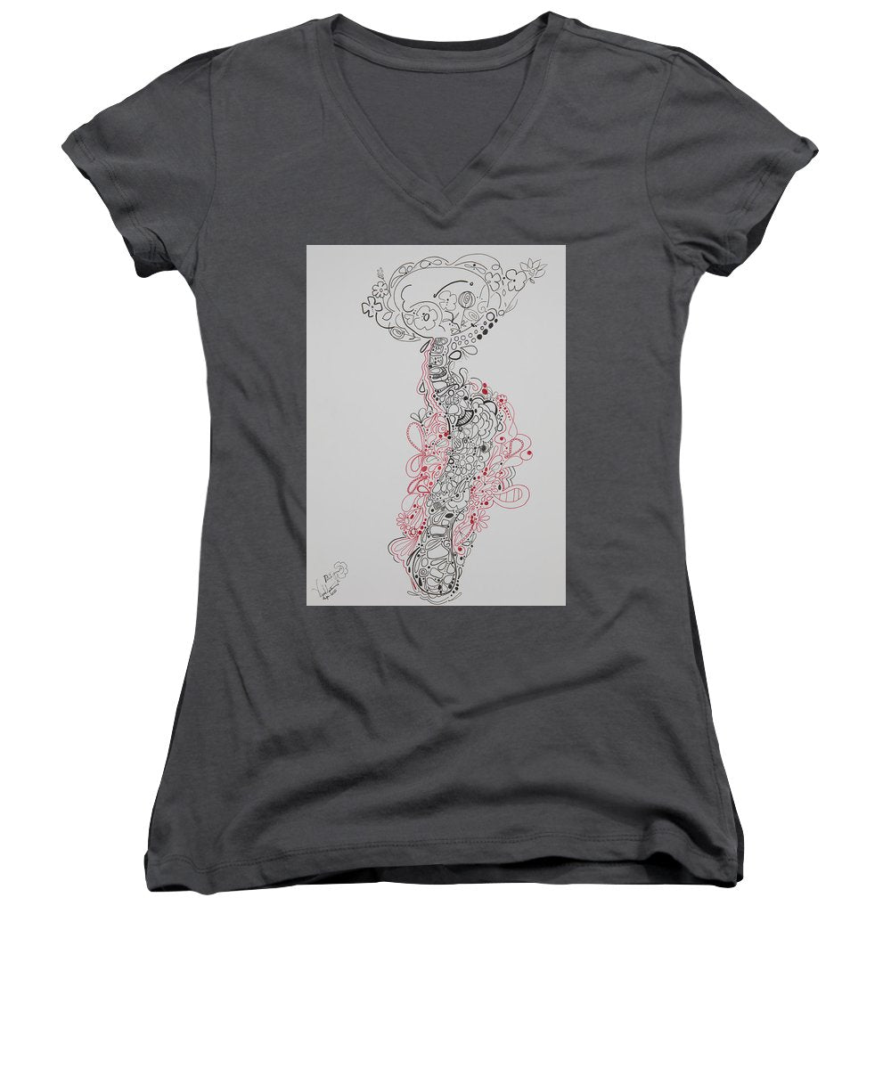 Pain and Growth - Zentangle Collection - Women's V-Neck