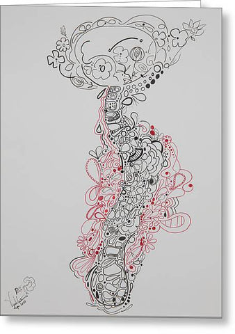 Pain and Growth - Zentangle Collection - Greeting Card