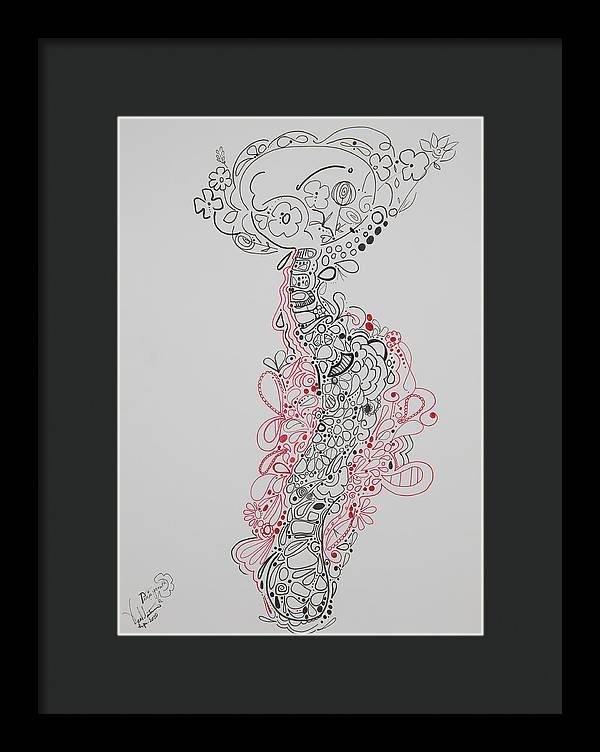 Pain and Growth - Zentangle Collection - Framed Print