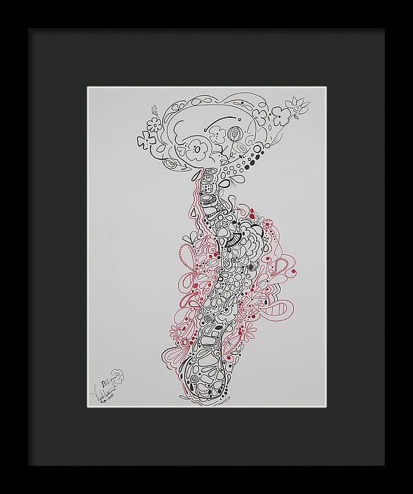 Pain and Growth - Zentangle Collection - Framed Print