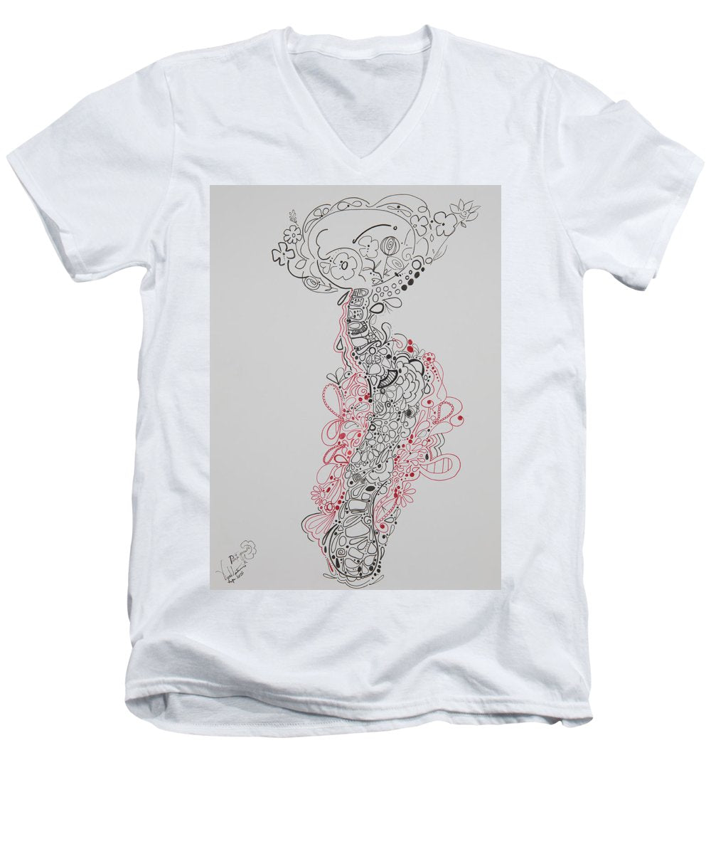 Pain and Growth - Zentangle Collection - Men's V-Neck T-Shirt