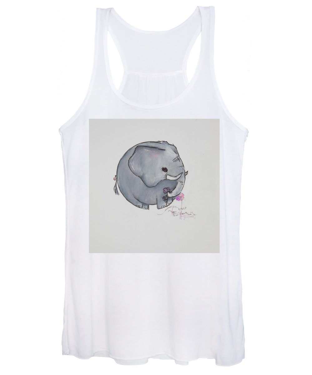 Round Calf - Elephant Collection  - Women's Tank Top