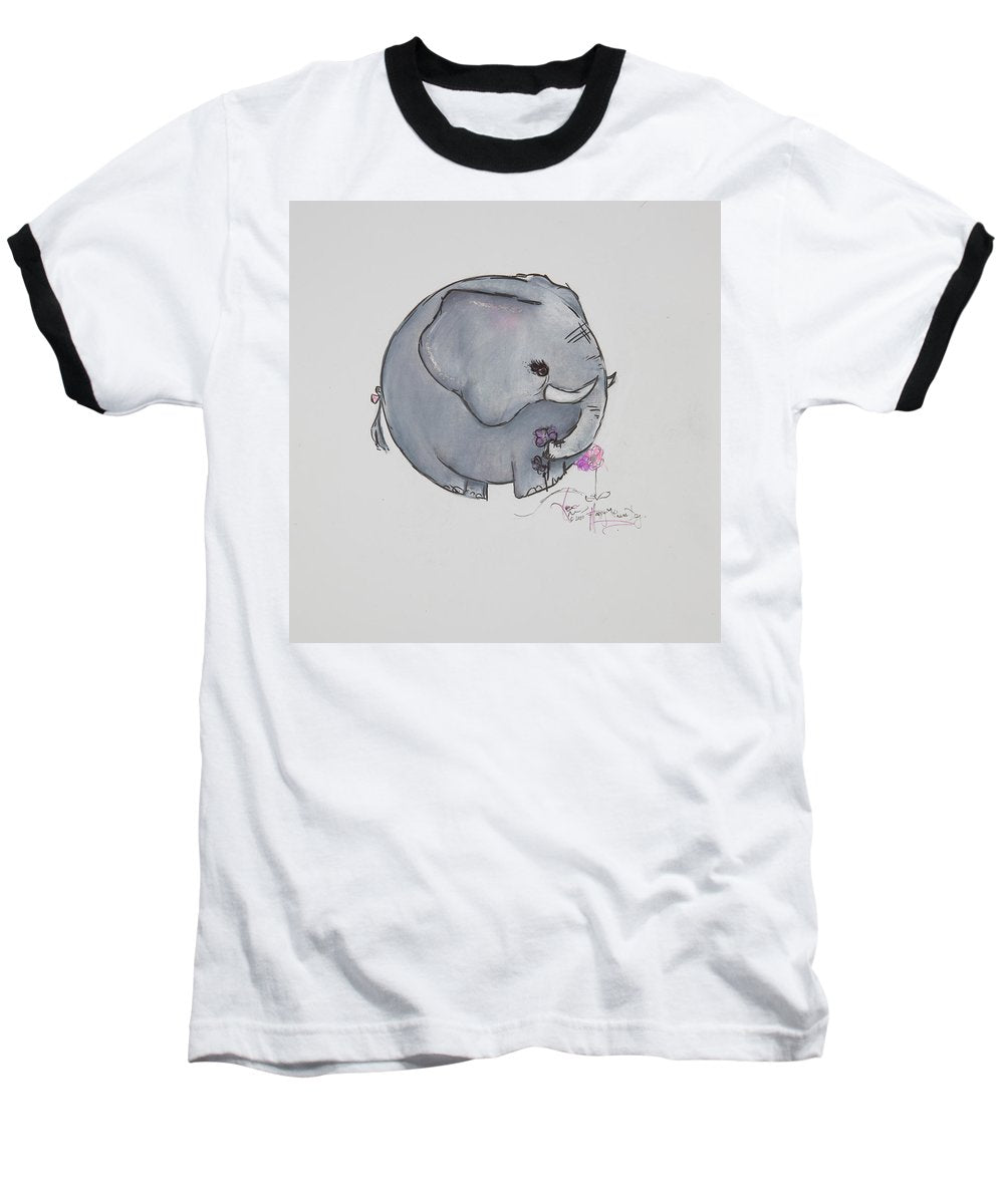 Round Calf - Elephant Collection  - Baseball T-Shirt