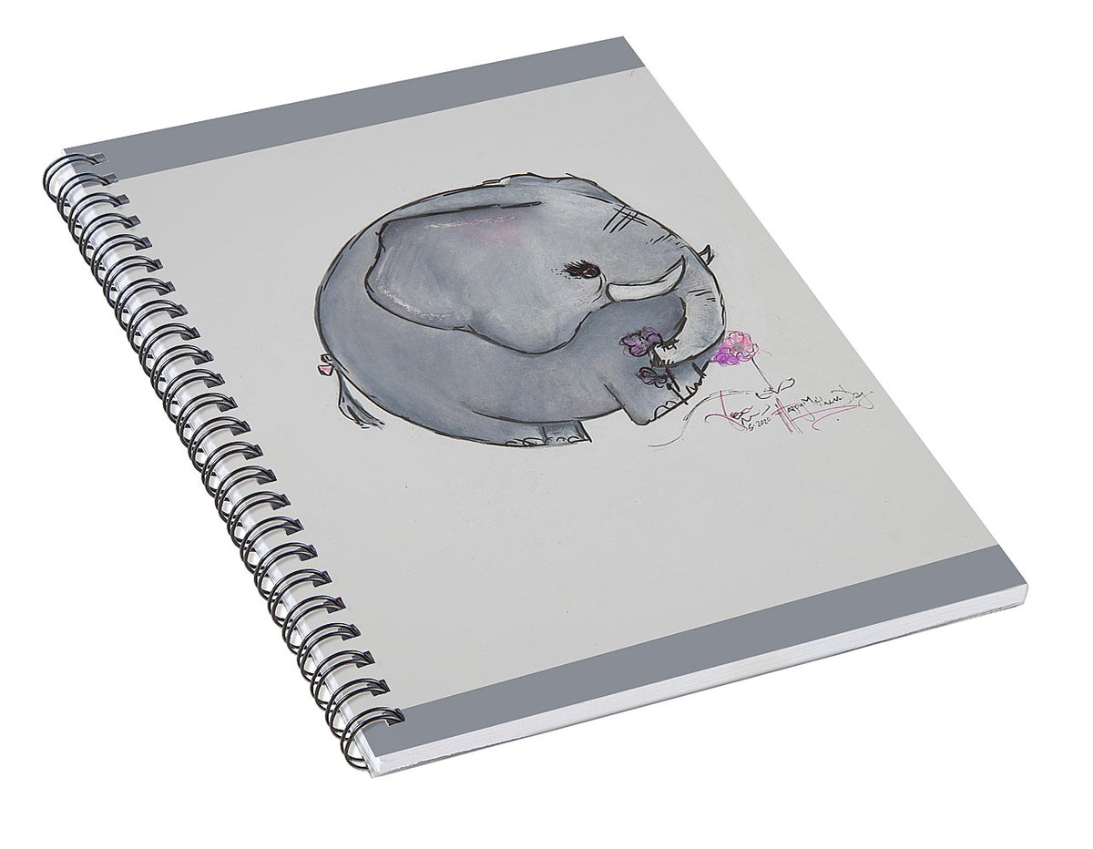 Round Calf - Elephant Collection  - Spiral Notebook