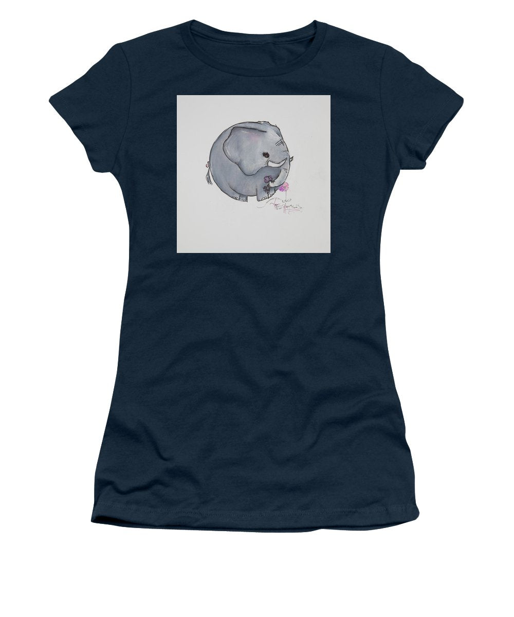 Round Calf - Elephant Collection  - Women's T-Shirt