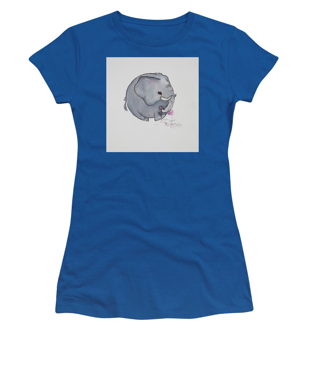 Round Calf - Elephant Collection  - Women's T-Shirt