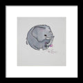 Round Calf - Elephant Collection  - Framed Print