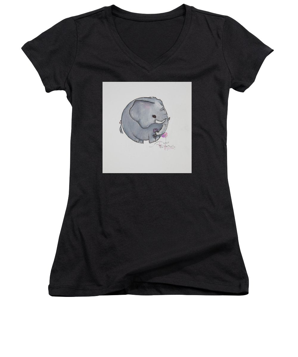 Round Calf - Elephant Collection  - Women's V-Neck