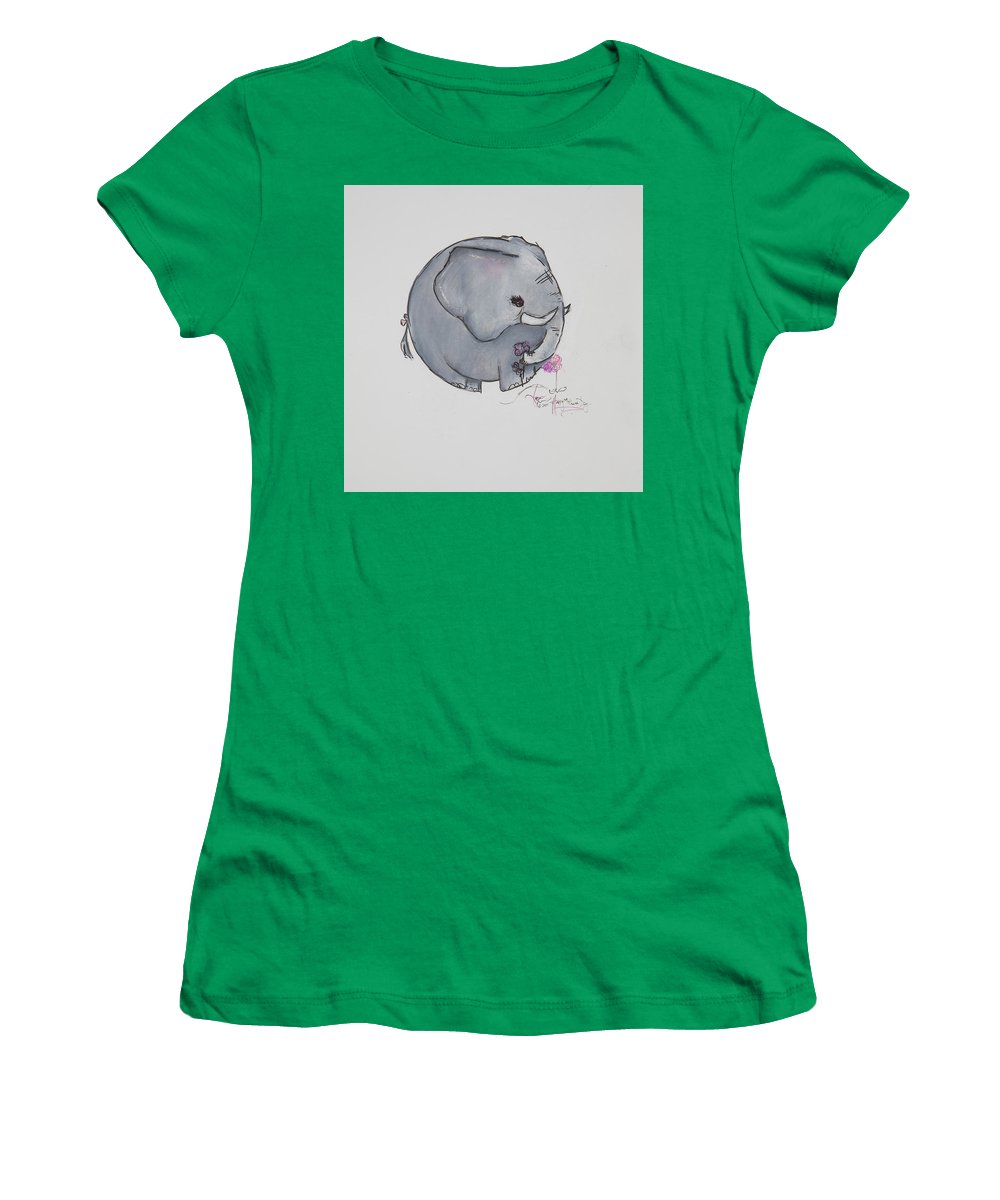 Round Calf - Elephant Collection  - Women's T-Shirt