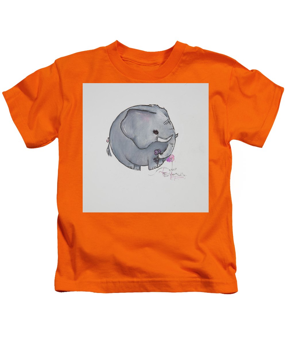 Round Calf - Elephant Collection  - Kids T-Shirt