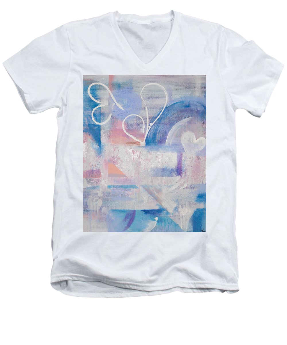 Silver Linings - Corazones Collection  - Men's V-Neck T-Shirt