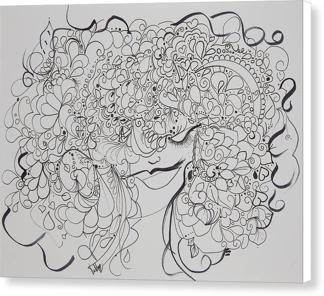 Swirls - Zentangle Collection  - Canvas Print