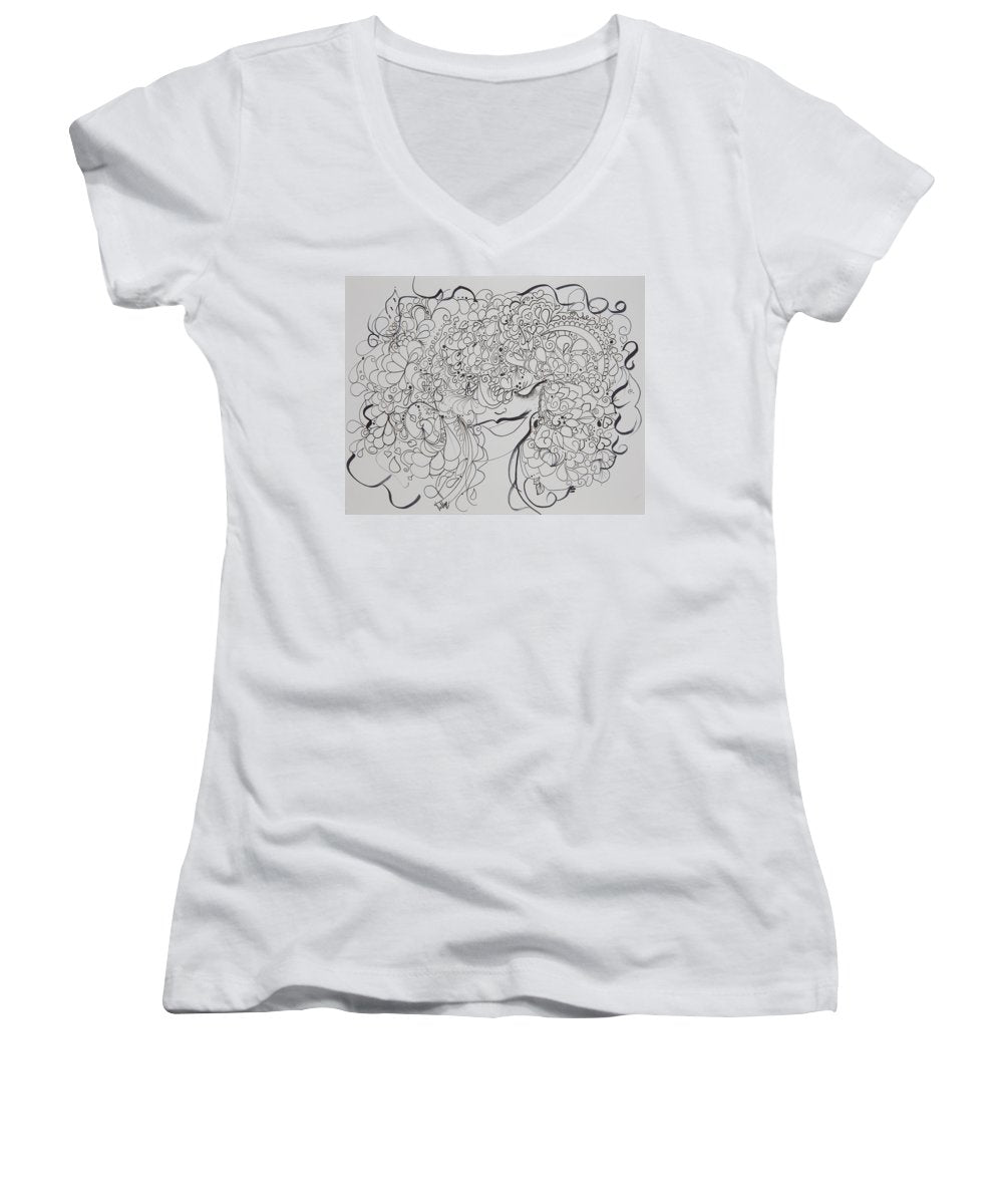 Swirls - Zentangle Collection  - Women's V-Neck