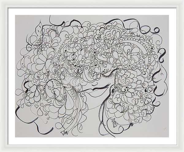 Swirls - Zentangle Collection  - Framed Print