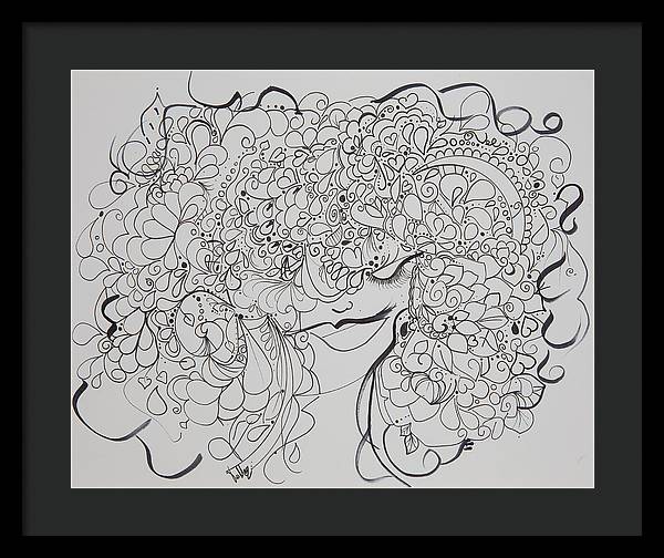 Swirls - Zentangle Collection  - Framed Print