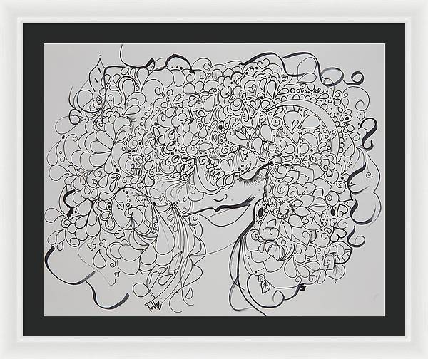 Swirls - Zentangle Collection  - Framed Print