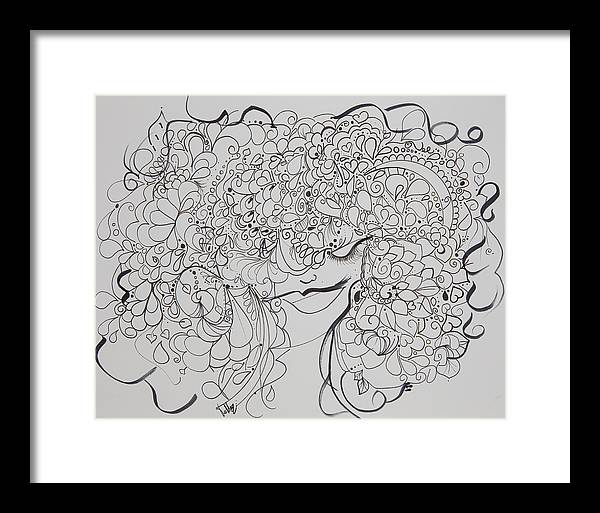 Swirls - Zentangle Collection  - Framed Print