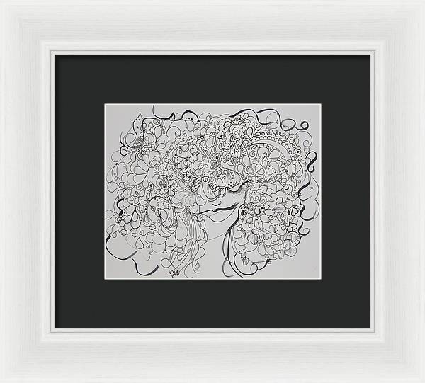 Swirls - Zentangle Collection  - Framed Print