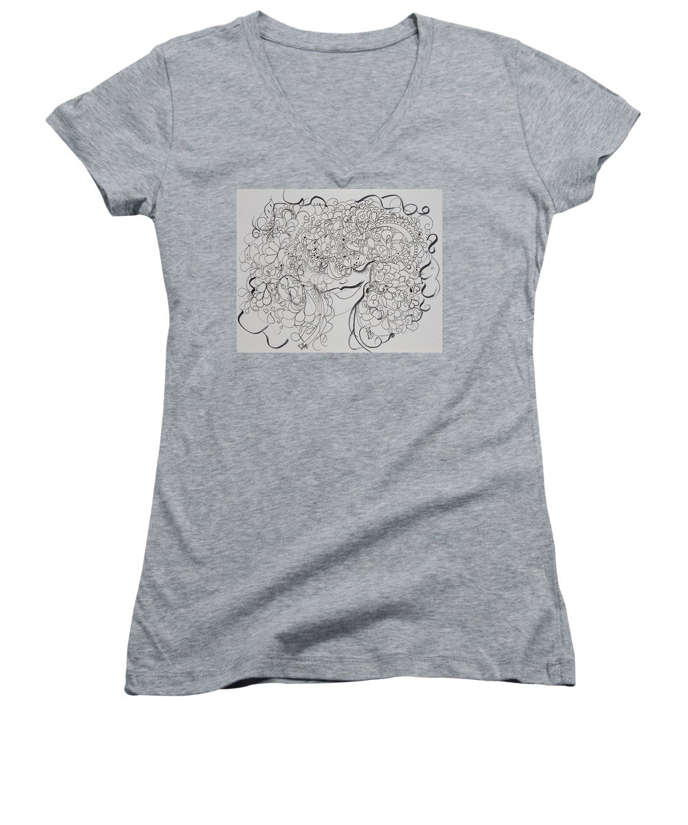 Swirls - Zentangle Collection  - Women's V-Neck