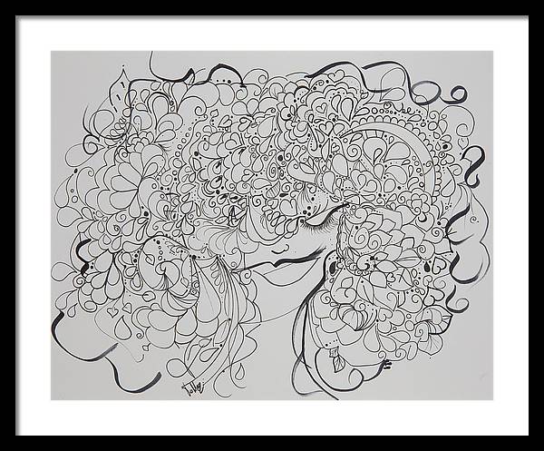 Swirls - Zentangle Collection  - Framed Print