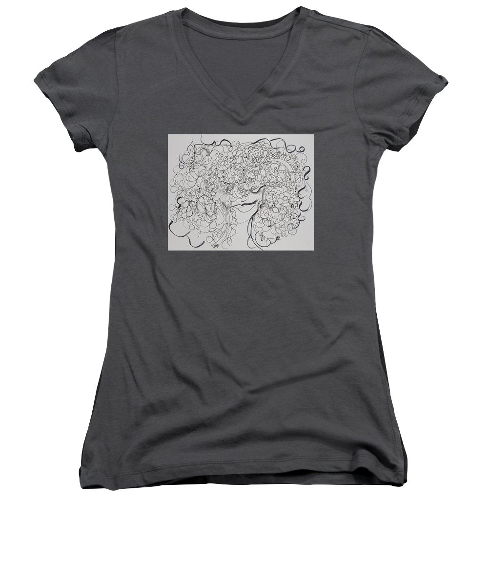 Swirls - Zentangle Collection  - Women's V-Neck