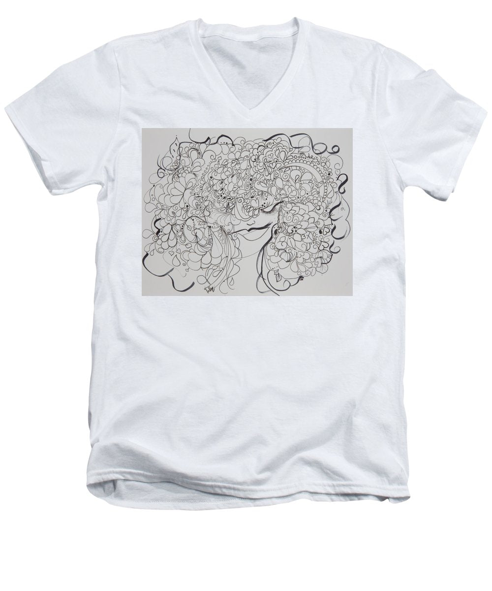 Swirls - Zentangle Collection  - Men's V-Neck T-Shirt