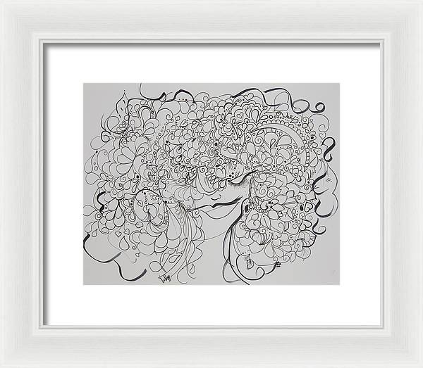 Swirls - Zentangle Collection  - Framed Print