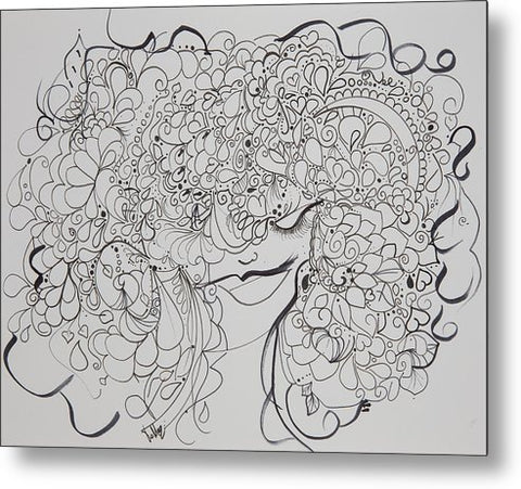 Swirls - Zentangle Collection  - Metal Print