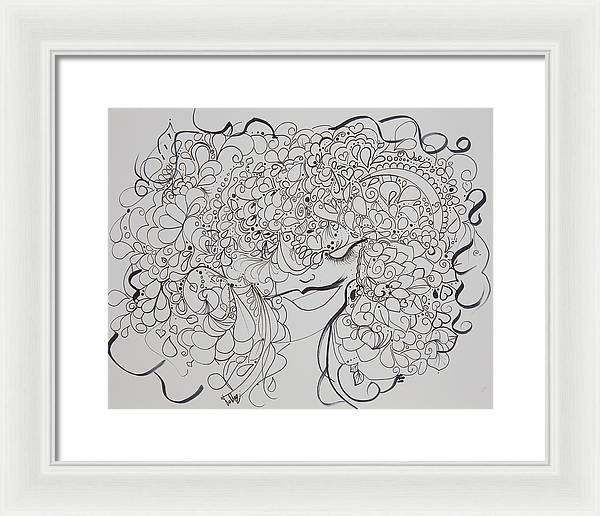 Swirls - Zentangle Collection  - Framed Print