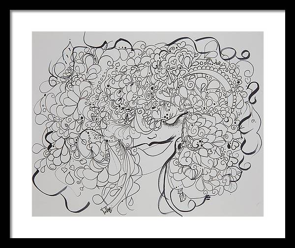 Swirls - Zentangle Collection  - Framed Print