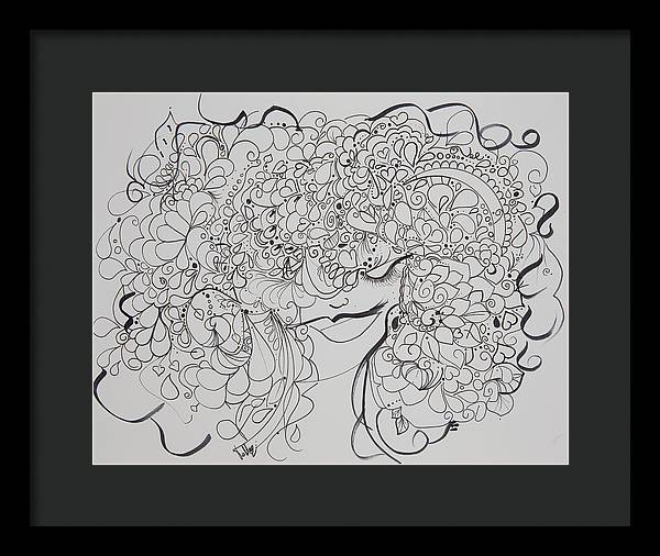 Swirls - Zentangle Collection  - Framed Print