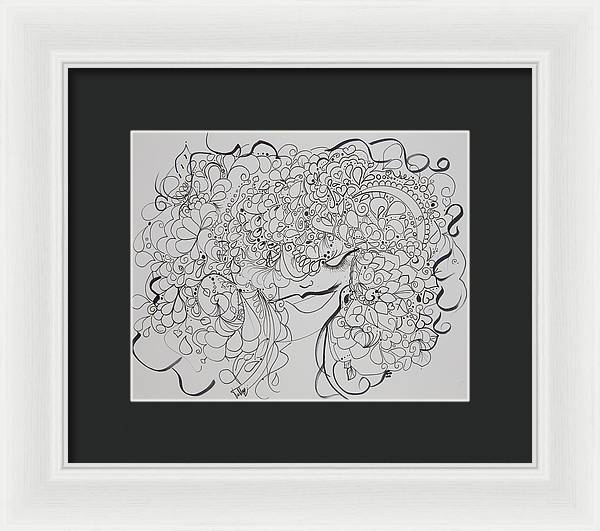 Swirls - Zentangle Collection  - Framed Print