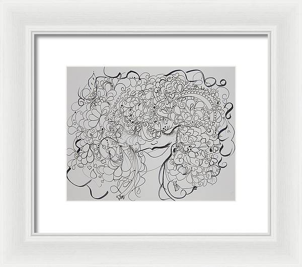 Swirls - Zentangle Collection  - Framed Print