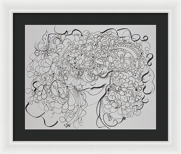 Swirls - Zentangle Collection  - Framed Print